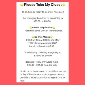 ⭐️PLEASE TAKE MY CLOSET⭐️